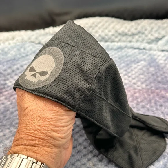 Harley-Davidson Black Skull Skullcap Cap - Picture 9 of 9
